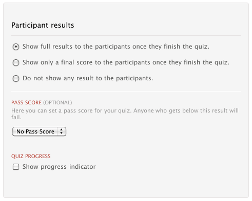 show participant results